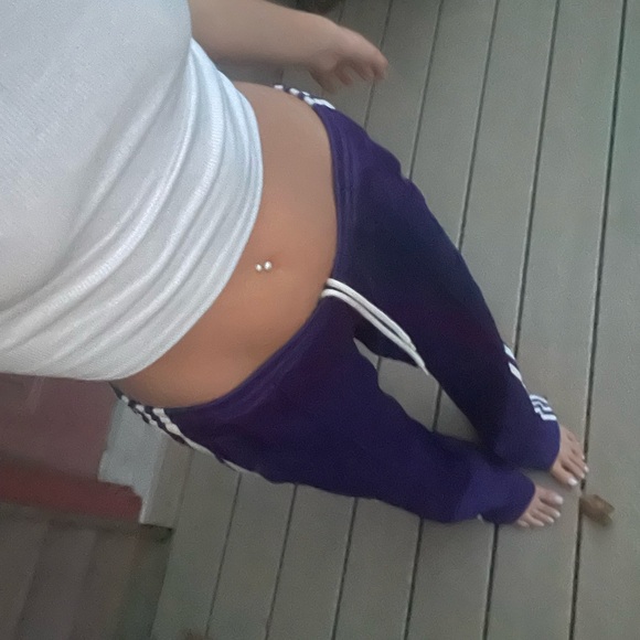 Low waist Dark purple Adidas vintage track pants - Picture 1 of 10